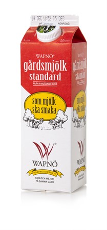 Wapnö Gårdsmjölk standard 3% 1 liter